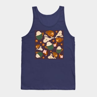 Halloween autumn print in children's drawing style Tank Top